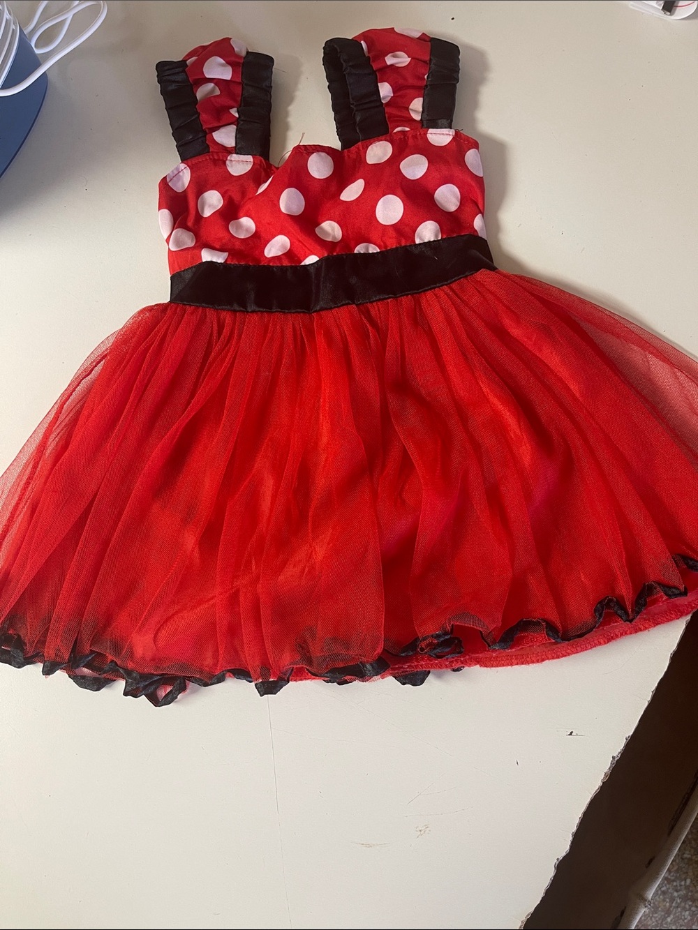 Vogue Red and White Polka Dot Tulle Dance Costume